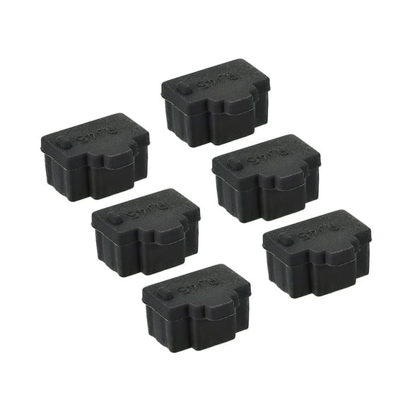 uxcell RJ45 Boots Cover Anti Dust Protector for Network Cable CAT6 CAT7 8.5mm Hole Dia White Plastic 50Pcs 
